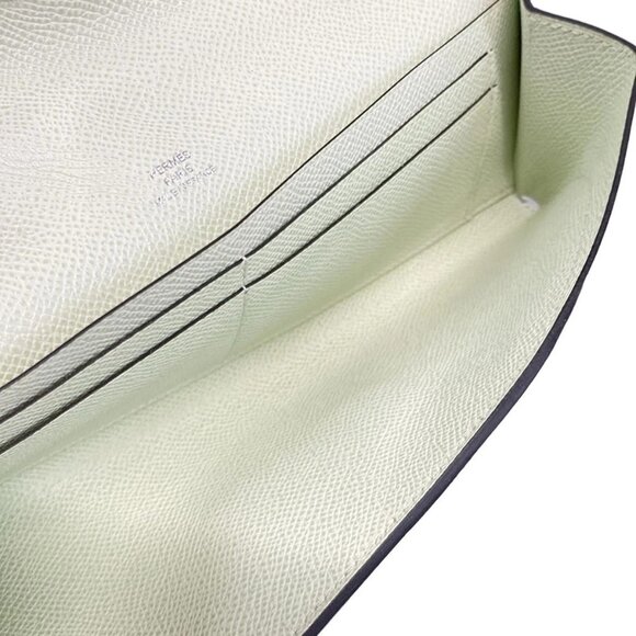 HERMES Chaine d'Ancre Too Go - Vert Fizz Veau Epsom B Other Style Wallet - Picture 11 of 12